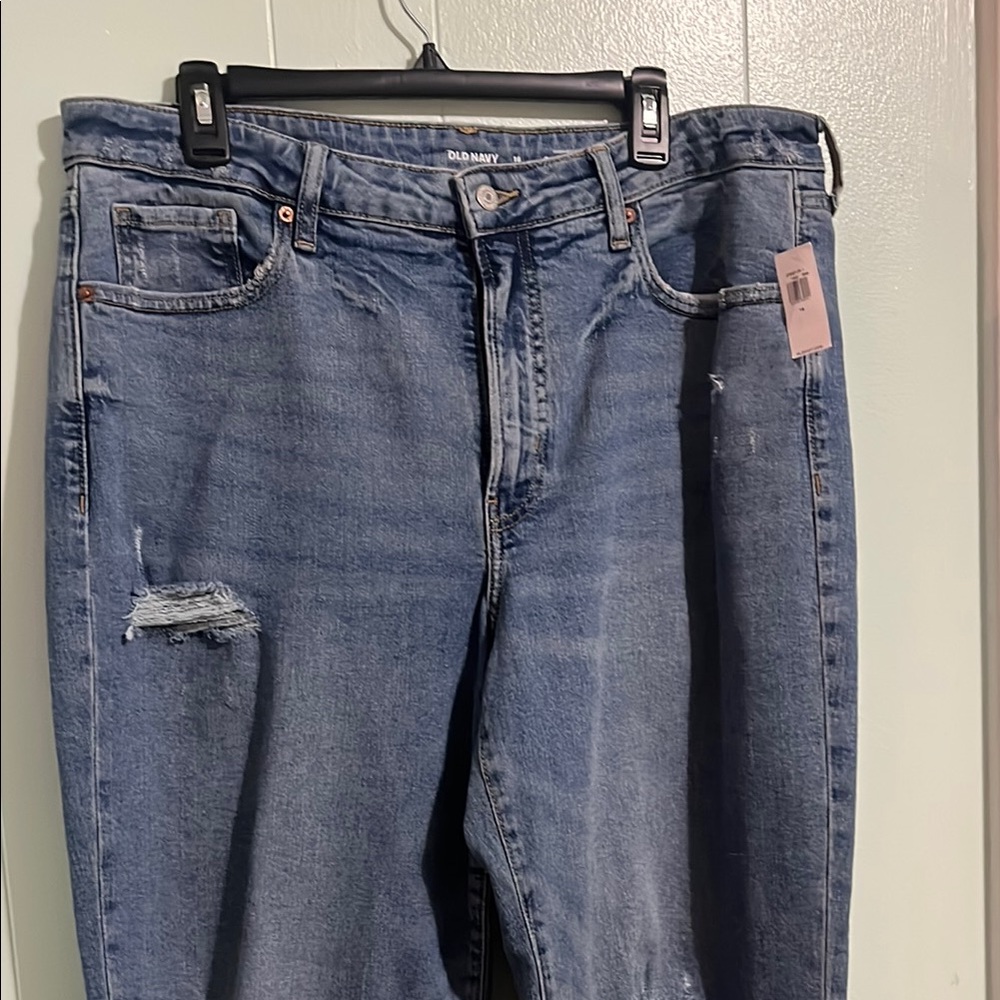NWT Old Navy Blue Distressed Jeans